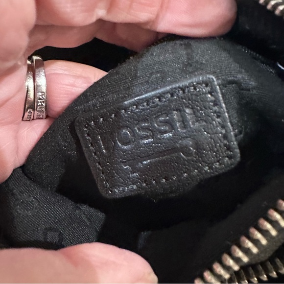 Black Leather Crossbody Bag Fossil - Picture 5 of 6